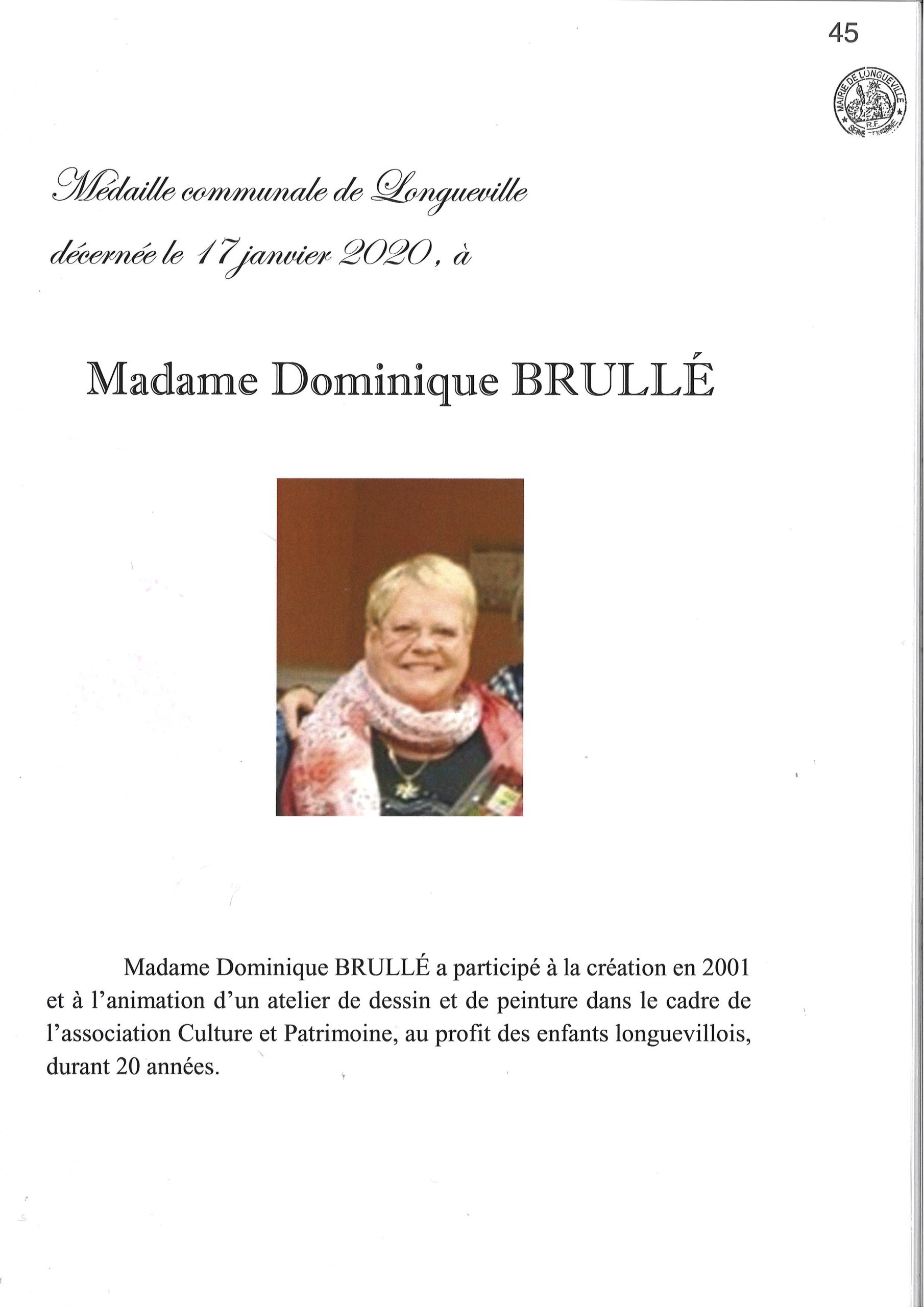 Brullé Dominique – 2020